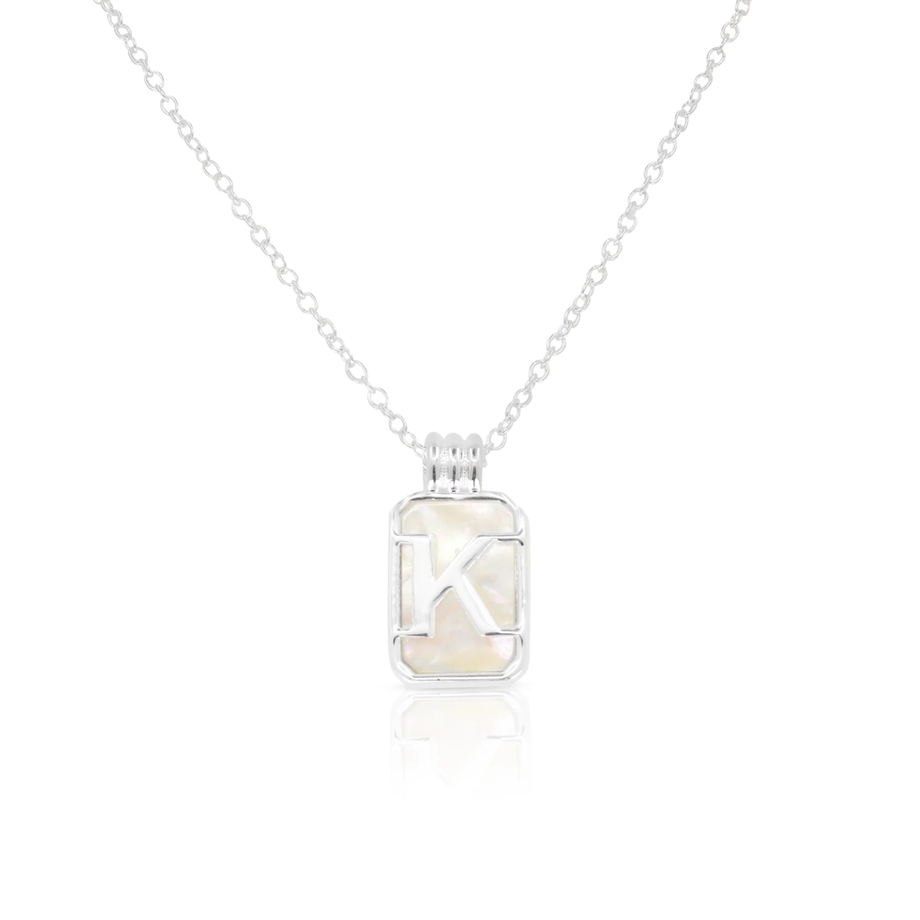 Initial A to Z Silver Necklace - Image 14