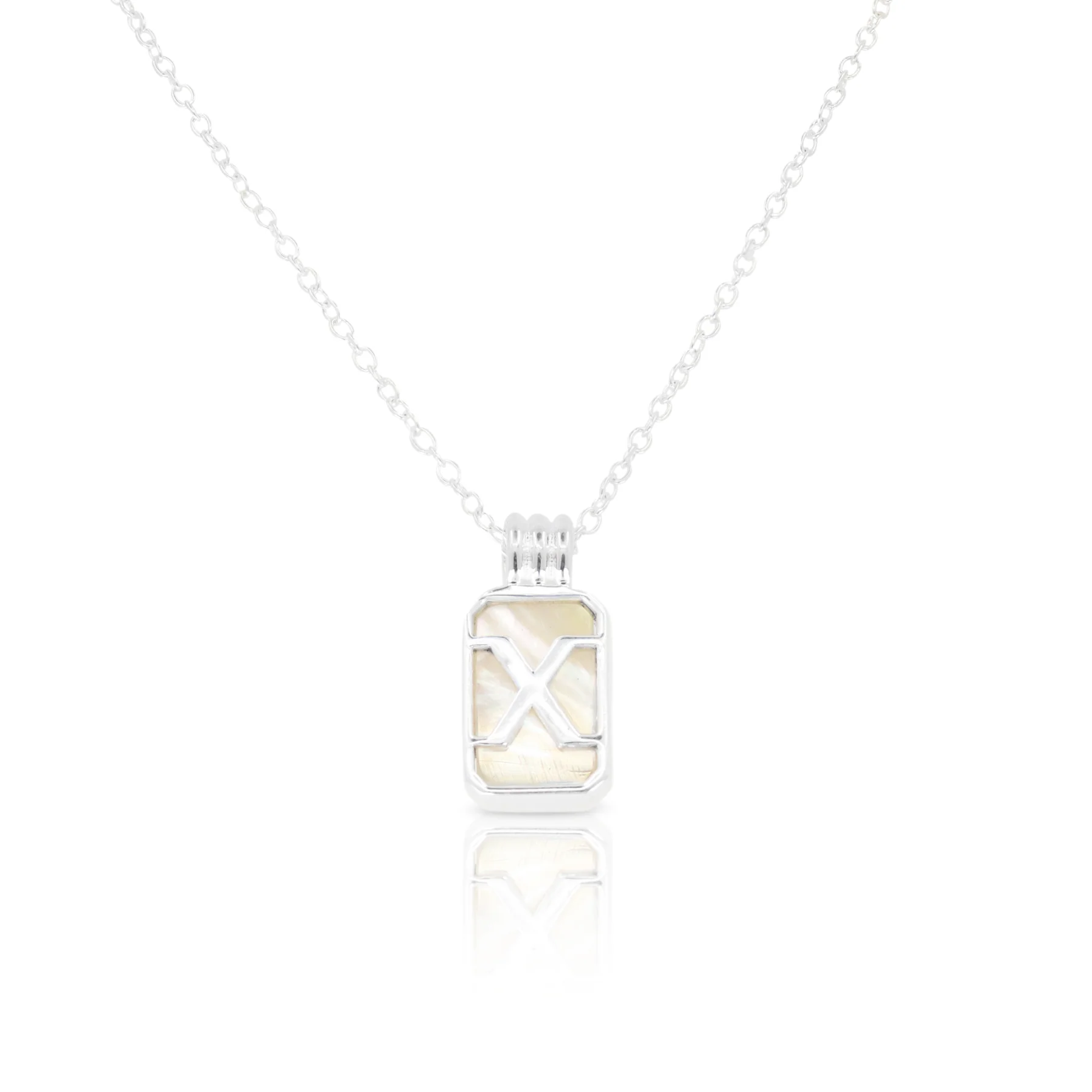 Initial A to Z Silver Necklace - Image 27