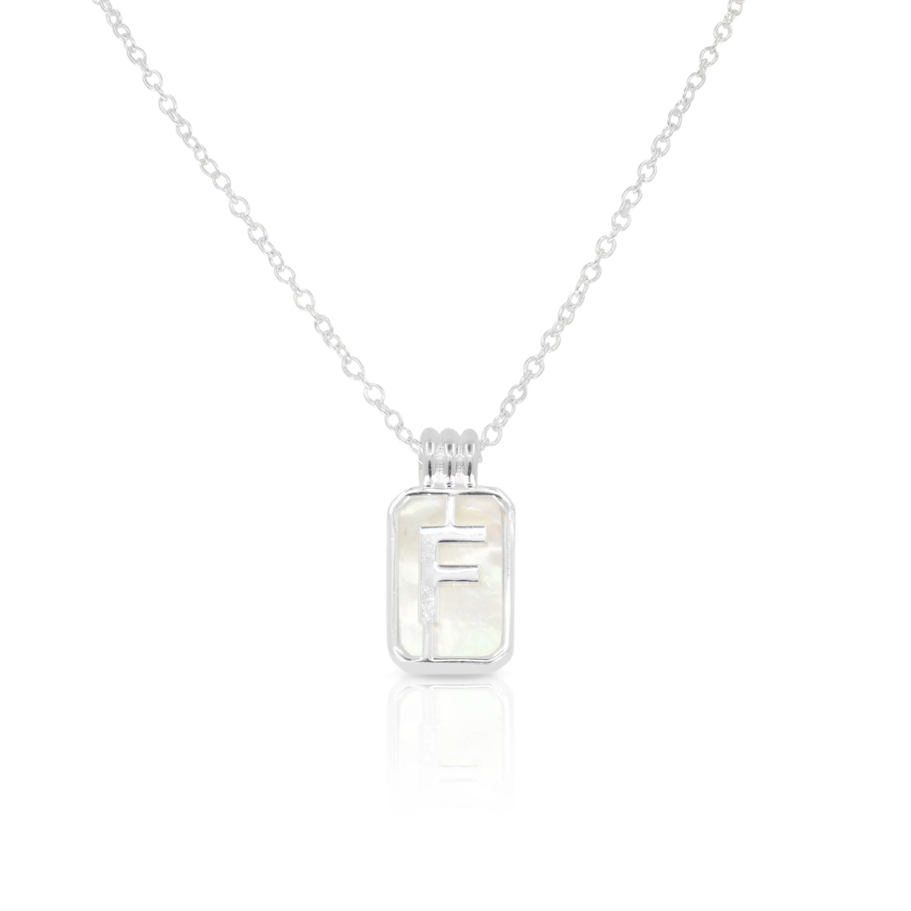 Initial A to Z Silver Necklace - Image 9