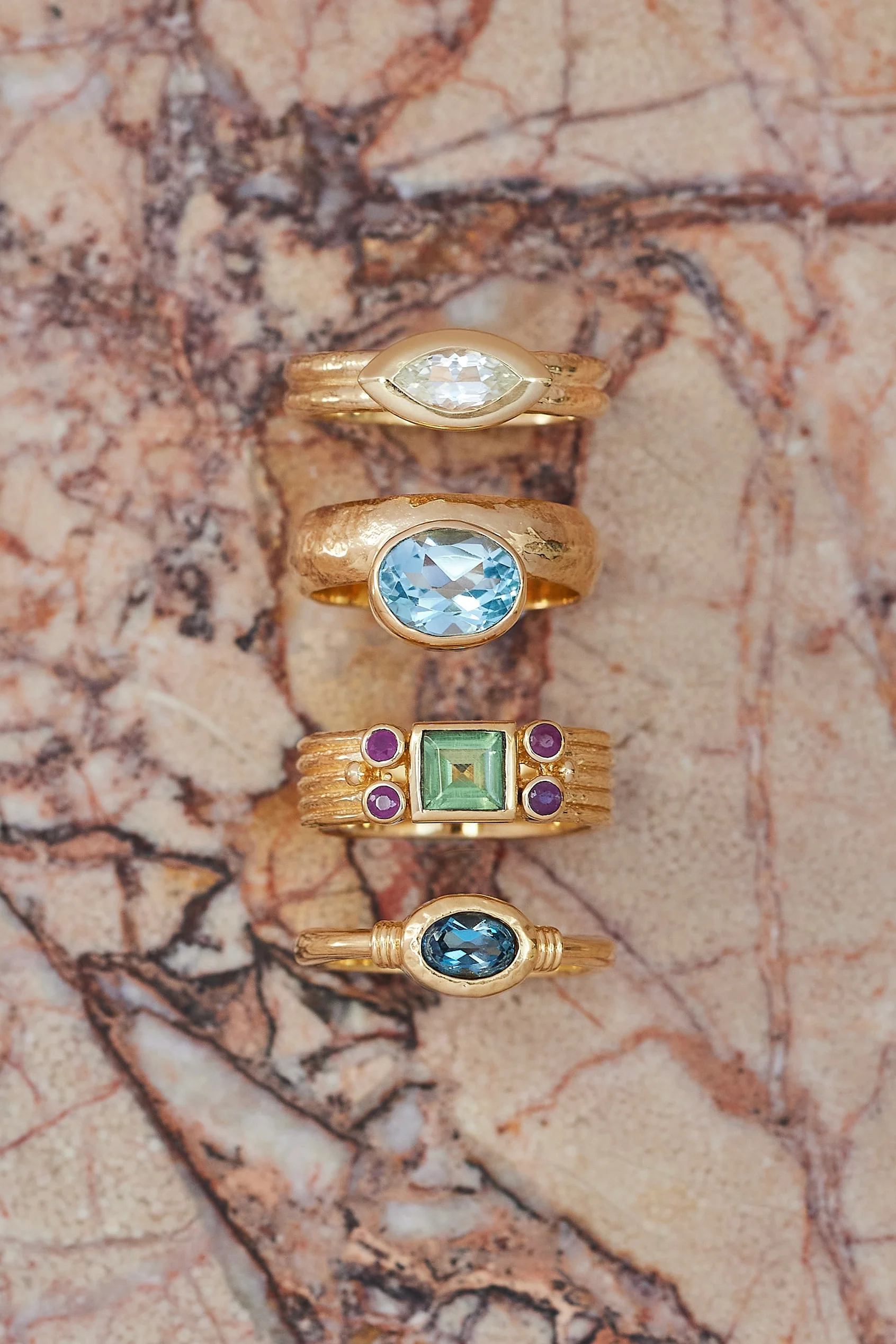 Amara Marquise Topaz Gold Ring - Image 4