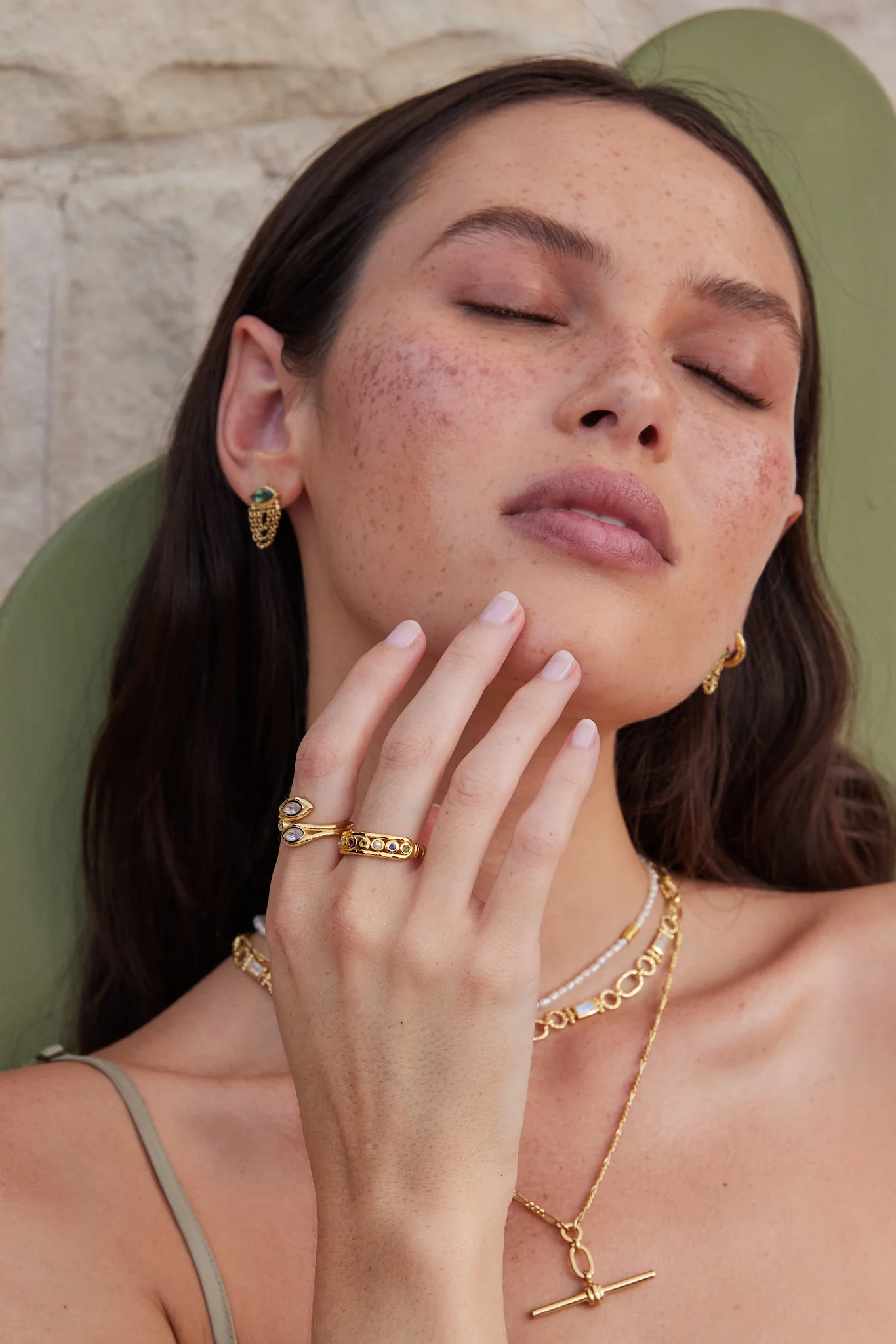 Nyra Apatite Gold Earrings - Image 5