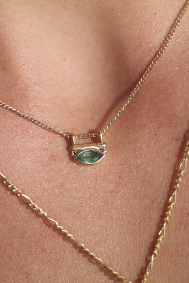 Nyra Apatite Gold Necklace - Image 3