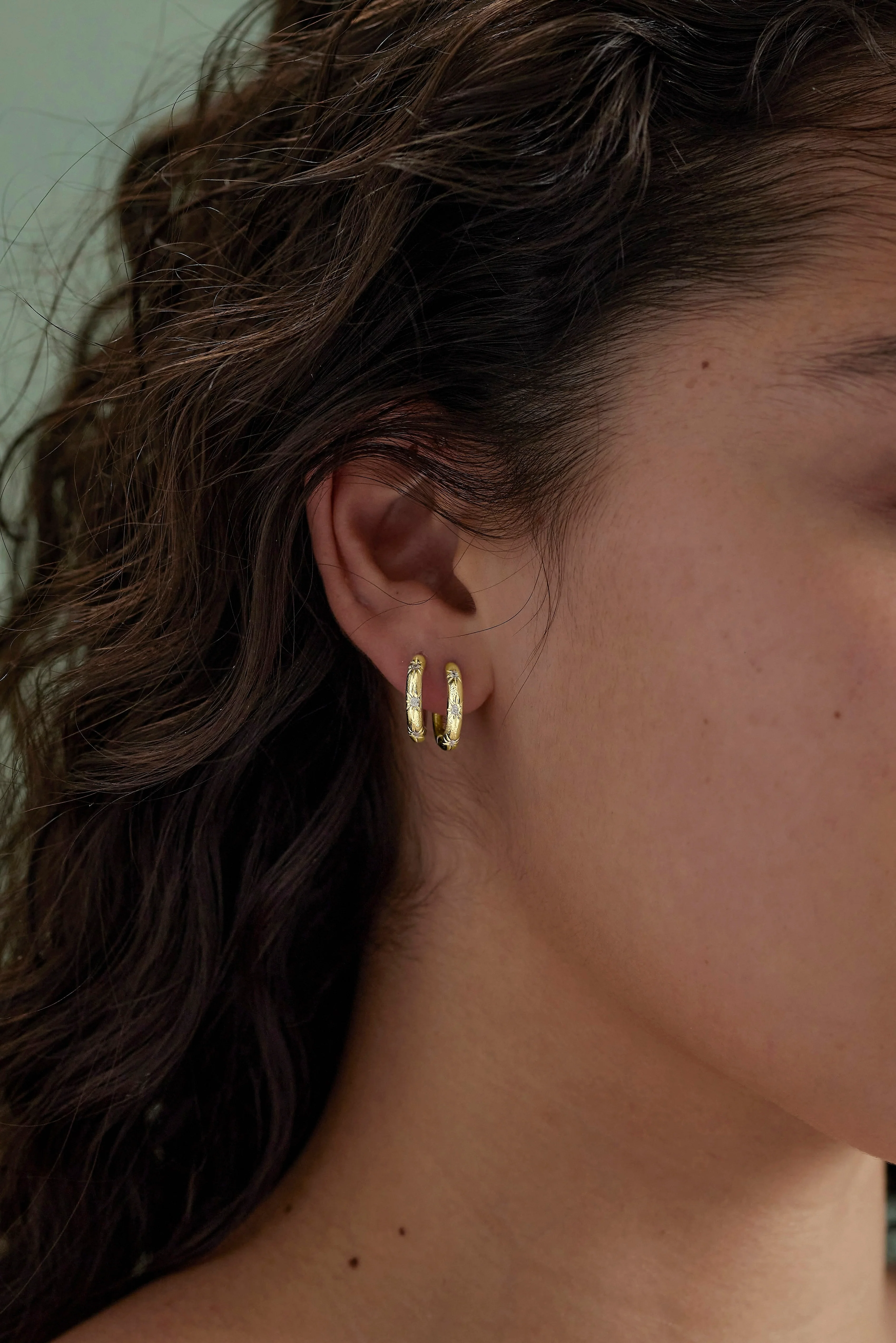 Starburst Gold Hoops - Image 3