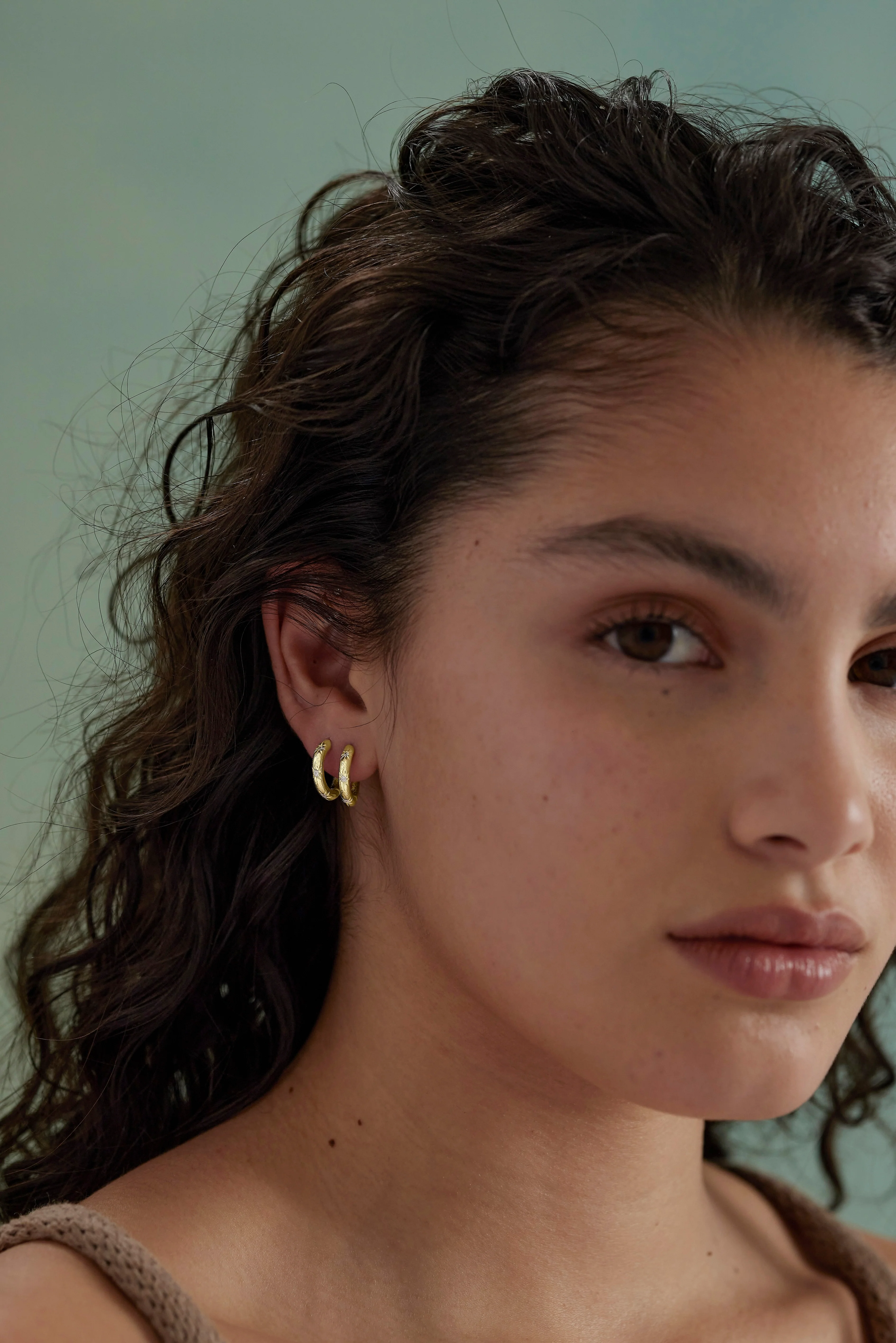 Starburst Gold Hoops - Image 4